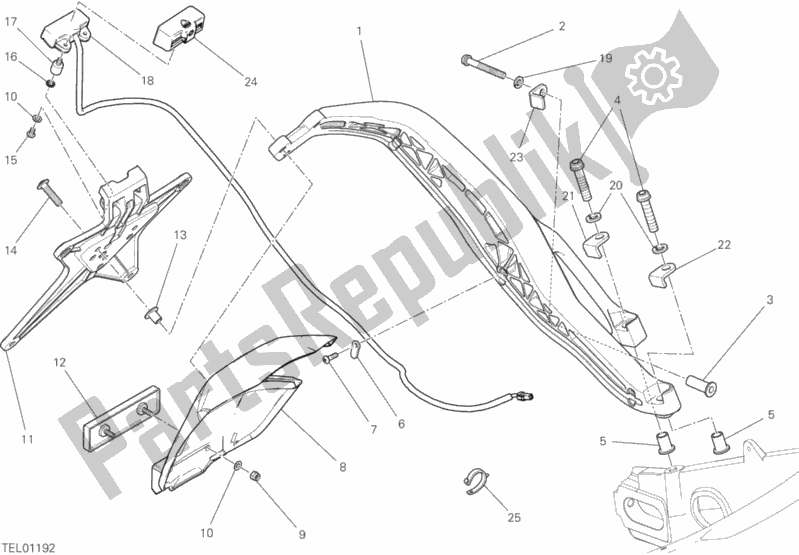 Todas as partes de Porta-pratos do Ducati Scrambler Icon Dark 803 2020